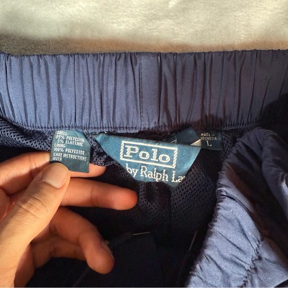 Vintage Polo Ralph Lauren Tennis Windbreaker Pants Mens L 32” Side Stripe Y2K - Picture 5 of 12